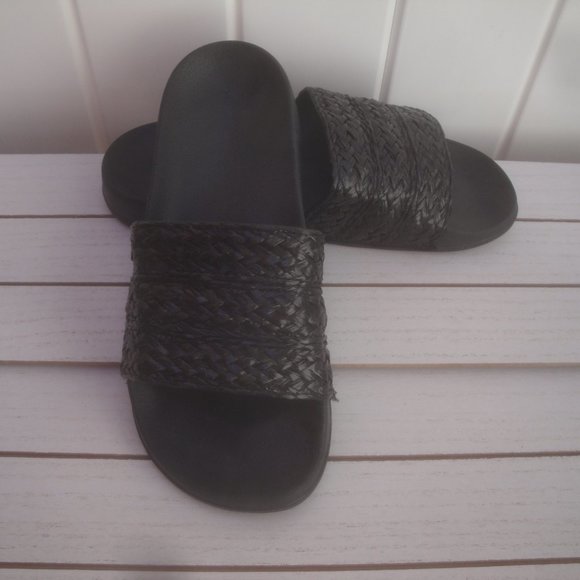 Roxy Black Sandals Slippy Jute Sandals size 5.5 or 6 - Picture 4 of 8